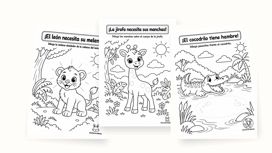 Muestra de actividades imprimibles de Canción animales de la selva