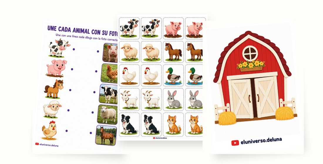 Muestra de actividades Aprende los animales de la granja
