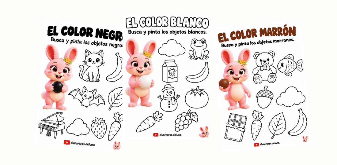 Muestra de actividades imprimibles de Aprende los colores